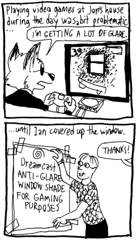 Fig. 3: Glare made gaming difficult.